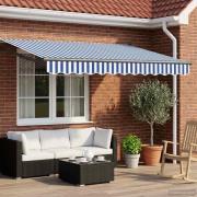 vidaXL Manuell utdragbar markis med LED-lampor 3 x 2,5 m