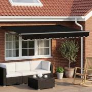vidaXL Manuell utdragbar markis med LED-lampor 3 x 2,5 m