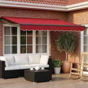 vidaXL Manuell utdragbar markis med LED-lampor 3 x 2,5 m