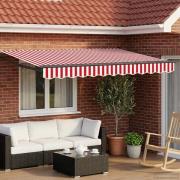 vidaXL Manuell utdragbar markis med LED-lampor 3,5 x 2,5 m