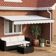 vidaXL Manuell utdragbar markis med LED-lampor 3,5 x 2,5 m