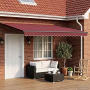 vidaXL Manuell utdragbar markis med LED-lampor 4 × 3 m