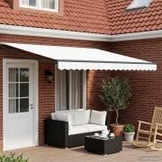 vidaXL Manuell utdragbar markis med LED-lampor 4,5 × 3 m