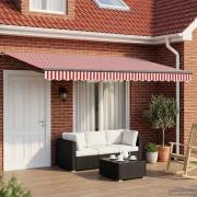 vidaXL Manuell utdragbar markis med LED-lampor 5 x 3 m