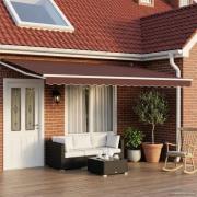 vidaXL Elektrisk Retraktabel Markis Brun 4,5 × 3 m