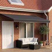 vidaXL Elektrisk Retraktabel Markis Antracit 4 × 3 m