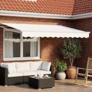 vidaXL Elektrisk Retraktabel Markis Vit 3,5 x 2,5 m