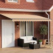 vidaXL Elektrisk Retraktabel Markis Blå, Orange, Antracit 4,5 × 3 m