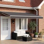 vidaXL Manuell Utdragbar Markis Antracit 4,5 × 3 m