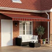 vidaXL Manuell markisram med LED-lampor 4 × 3,5 m