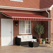 vidaXL Elektrisk Retraktabel Markis Orange, svart och gul 5 x 3 m