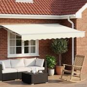 vidaXL Elektrisk Retraktabel Markis Grädde och vit 3 x 2,5 m