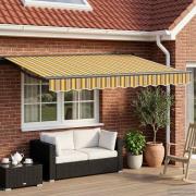 vidaXL Elektrisk Retraktabel Markis Gul, Grå, Antracit 3 x 2,5 m