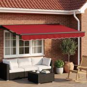 vidaXL Elektrisk Retraktabel Markis Röd och Antracit 3 x 2,5 m