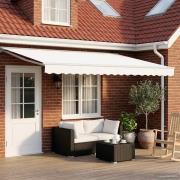 vidaXL Elektrisk Retraktabel Markis Vit 5 × 3,5 m