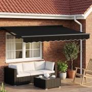 vidaXL Elektrisk Retraktabel Markis Svart och Anthracit 3,5 x 2,5 m