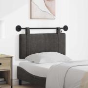 vidaXL Hängande sänggavel Med LED-lampa Svart Antik PU