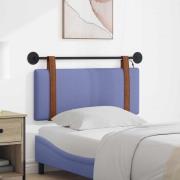 vidaXL Hängande sänggavel Med LED-lampa Jeansblå Antik PU