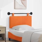 vidaXL Hängande sänggavel Med LED-lampa Orange Kordread tyg