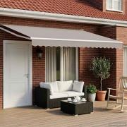 vidaXL Elektrisk utdragbar markisram Vit 4 × 3 m Aluminium