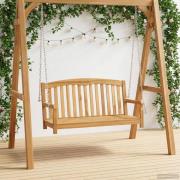 vidaXL Gungbänk Naturlig 114 x 61 x 61,5 cm Massivt teakträ