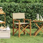 vidaXL Matstol Brun och beige 56 x 54 x 87 cm Massivt teakträ