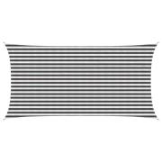 vidaXL Solsätt segel Antracit och vitt 2,5 x 5 m HDPE