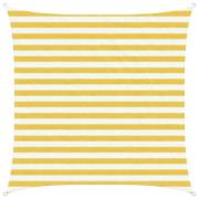 vidaXL Solsätt segel Gul och Vit 2 x 2 m HDPE