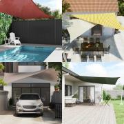 vidaXL Solsätt segel Gul och Vit 2 x 3 m HDPE