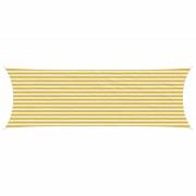 vidaXL Solsätt segel Gul och Vit 2 x 6 m HDPE