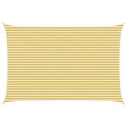 vidaXL Solsätt segel Gul och Vit 4 x 7 m HDPE