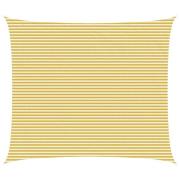 vidaXL Solsätt segel Gul och Vit 6 x 8 m HDPE