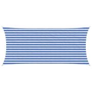 vidaXL Solsätt segel Blå och Vit 2 x 5 m HDPE