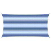 vidaXL Solsätt segel Blå och Vit 2,5 x 5 m HDPE