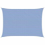 vidaXL Solsätt segel Blå och Vit 3,5 x 4,5 m HDPE