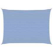 vidaXL Solsätt segel Blå och Vit 5 x 6 m HDPE