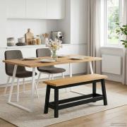 VidaXL Matbänk EKAI Svart 91,5 x 29 x 45,5 cm Massiv furu