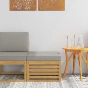 vidaXL Utomhuspall Massivt Akaciaträ Vit