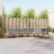 vidaXL Utomhussoffset med kudde Vit 357 x 198,5 x 73 cm Polyester