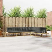 vidaXL Utomhussoffset med kudde Vit 357 x 198,5 x 73 cm Polyester