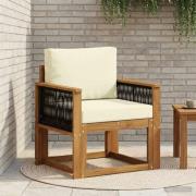 vidaXL Utomhus Mellansoffa Massivt Akaciaträ Naturlig