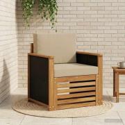 vidaXL Utomhus Mellansoffa Naturlig