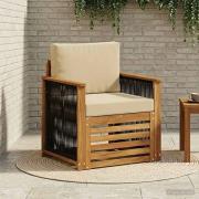 vidaXL Utomhus Mellansoffa Naturlig