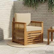 vidaXL Utomhus Mellansoffa Naturlig