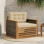 vidaXL Utomhus Mellansoffa Naturlig