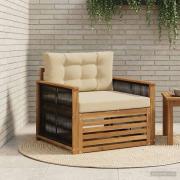 vidaXL Utomhus Mellansoffa Naturlig