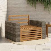 vidaXL Utomhus Mellansoffa Naturlig