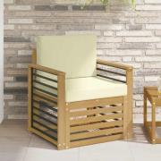 vidaXL Utomhussoffset Polyester Vit