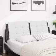 vidaXL Headboard Cushion "Zadar" White and Black 137 cm Faux Leather