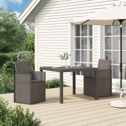 vidaXL Trädgårdsmatstolar 2 pcs Ljusgrå och antracit PP